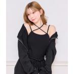 キャミソール カップ付きクロスキャミインナー