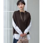 「23区」 ニットベスト 38 ブラウン レディース