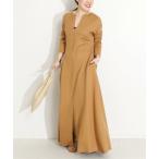 「VERMEIL par iena」 長袖ワンピース 36 ベージュ レディース
