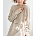 「LAVEANGE」 ニットワンピース 3L ベージュ レディース