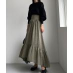 「Louere」 フレアスカート MEDIUM ブラウン レディース