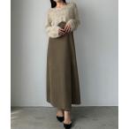 「Louere」 コンビワンピース MEDIUM グレイッシュベージュ レディース