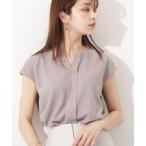 「N.（N. Natural Beauty Basic）」 半袖ブラウス MEDIUM ブラウン レディース