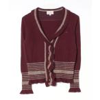 「Vivienne Westwood red label」 ボーダー柄ニットカーディガン 2 レッド レディース