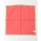 「BURBERRY」 刺繍スカーフ - レッド レディース