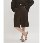 「ADAM ET ROPE'」 ハーフパンツ 38 ダークブラウン レディース