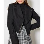 「rienda」 ライダースジャケット SMALL ブラック レディース