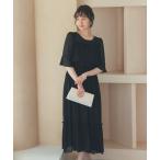 「niana」 半袖ワンピース M ブラック レディース