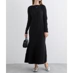 「LAVEANGE」 ニットワンピース LL ブラック レディース