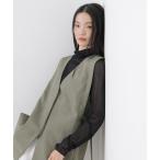 ベスト ジレ 多機能サイドベルトミドルジレ(セットアップ可) レディース