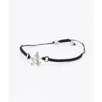 ブレスレット 「 RANDOM / ランダム 」 SWAROVSKI INITIAL CORD BRACELET - BLACK / スワロフスキー