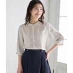 ブラウス シャツ ６分袖ピンタックブラウ