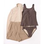 水着 ラッシュガード＋タンキニ4点セット水着 レディース