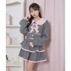 セットアップ ポイント配色チェックセットアップ レディース