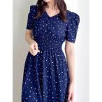 ワンピース 「WEB限定」ハートパターンシャーリングワンピース