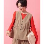 ショッピング楽 ベスト ジレ 「楽しゃれUV」ドロストフレアベスト レディース