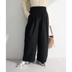 ショッピング楽 パンツ 「楽しゃれUV」ツータックイージーパンツ レディース