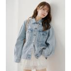 デニムジャケット gジャン ルーズデニムジャケット レディース