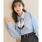 ブラウス シャツ 2026春夏新作 スカーフ付きシャツブラウス レディース