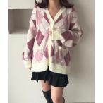 「apres jour」 ニットカーディガン X-LARGE ピンク系その他 レディース