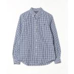 「GYMPHLEX」 チェック柄長袖シャツ L ブルー メンズ