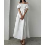 「Louere」 半袖ワンピース MEDIUM ホワイト レディース