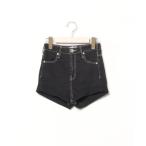 「GYDA」 デニムショートパンツ SMALL ブラック レディース