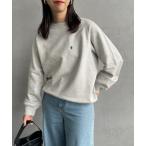 トレーナー スウェット 「GYMPHLEX/ジムフレックス」 スイングスリーブ ワンポイントロゴ刺繍スウェット レディース