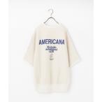 トレーナー スウェット 「Americana/アメリカーナ」 カットオフ リバースウィーブ バックプリント スウェット レディース