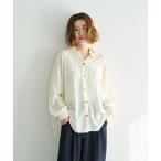 ブラウス シャツ バックギャザーロングシャツ レディース