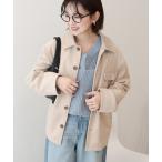 コート アウター スエードライクジャケット レディース