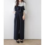 サロペット オーバーオール フリルビスチェ キャミサロペット レディース