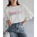 tシャツ 「イージーケア」反転ロゴ刺繍ロンT レディース