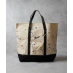 トートバッグ HAND PAINTED CANVAS BIG TOTE BAG / ハンドペイント コットン キャンバス ビッグ トートバッグ