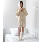 オールインワン 「2026SS新作アイテム」「セットアイテム」「ホームウェアとしても可能」ラブリーフラワーフードジップアップSET UP レディース