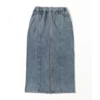  юбка передний Zip Denim юбка [DIP IN CHOCOLATE]