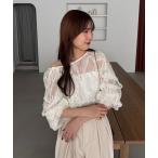 ブラウス シャツ 「yuu企画」ジャガードシアーブラウス レディース