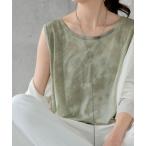 タンクトップ ノースリーブ ニュアンスデザインタンクトップ レディース