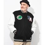 スタジャン ジャケット メンズ 大きいサイズ クジラワッペン スタジャン B＆T CLUB (ビーアンドティークラブ) メンズ