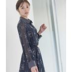 「Andemiu」 シャツワンピース FREE チャコールグレー レディース