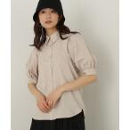 「N.（N. Natural Beauty Basic）」 半袖シャツ MEDIUM グレイッシュベージュ レディース
