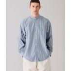 シャツ Gymphlex | バンドカラー長袖シャツ STRIPE MEN メンズ
