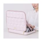 ポーチ ノーブルキルト PCケース 13〜14インチ ライトピンク 34×25cm パソコンケース ノートパソコン PCスタンド 収納ポケット付き