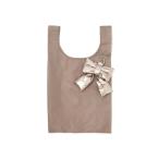 トートバッグ バッグチャームエコバッグ リボン ゴールド レディース