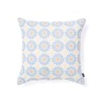 クッション クッションカバー マシンクロシェ クッションカバー 450×450 ホワイト×ブルー（022）