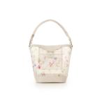 ハンドバッグ フラワーモチーフチュール ワンハンドルバッグ