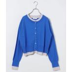 カーディガン 12ゲージ配色レイヤーカーディガン　653190 レディース