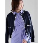 カーディガン ポケット付きクルーネックカーディガン レディース