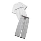 パジャマ ルームウェア スムーズィーロゴジャガードプルオーバー＆ロングパンツセット レディース