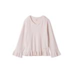 パジャマ ルームウェア スムーズィーリブフリルプルオーバー レディース